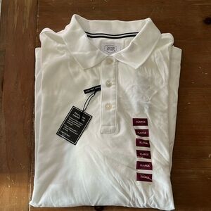 XL Men’s white pima cotton polo shirt NWT